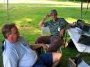 L-R Paul, EM Deputy Director, Dennis N4WHK, Iredell County EC